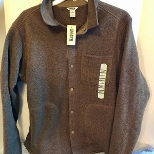 Duluth Trading Co Men’s sweater Fleece Shirt Jacket Sz L NWT